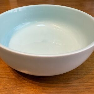 Elegant White and Light Blue Ceramic Bowl